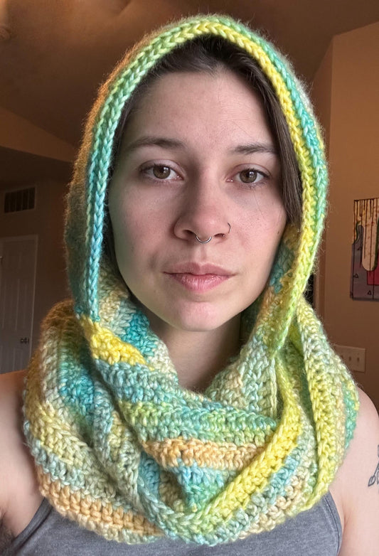 Crochet Hooded Scarf
