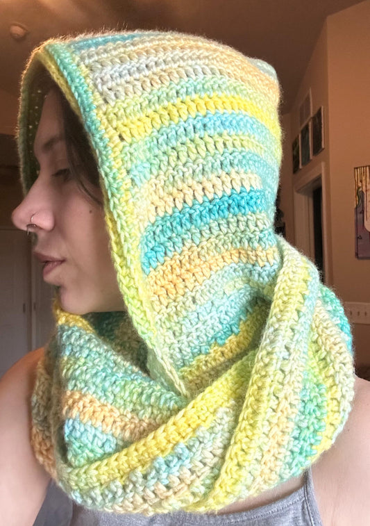 Crochet Hooded Scarf