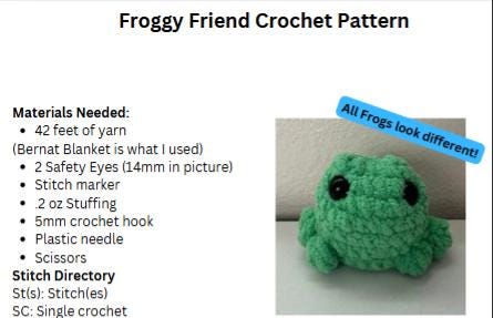 Froggy Friend Crochet Pattern